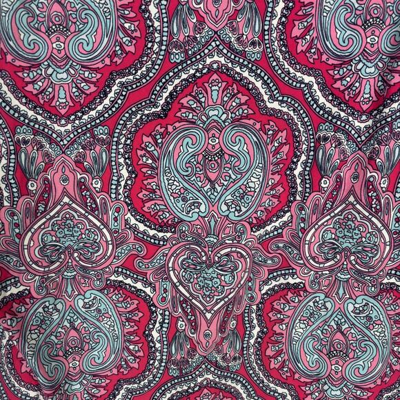 The Talbots Tee Medium Petite Pink Blue Paisley Cotton Soft Thin Jersey Preppy - Picture 8 of 9